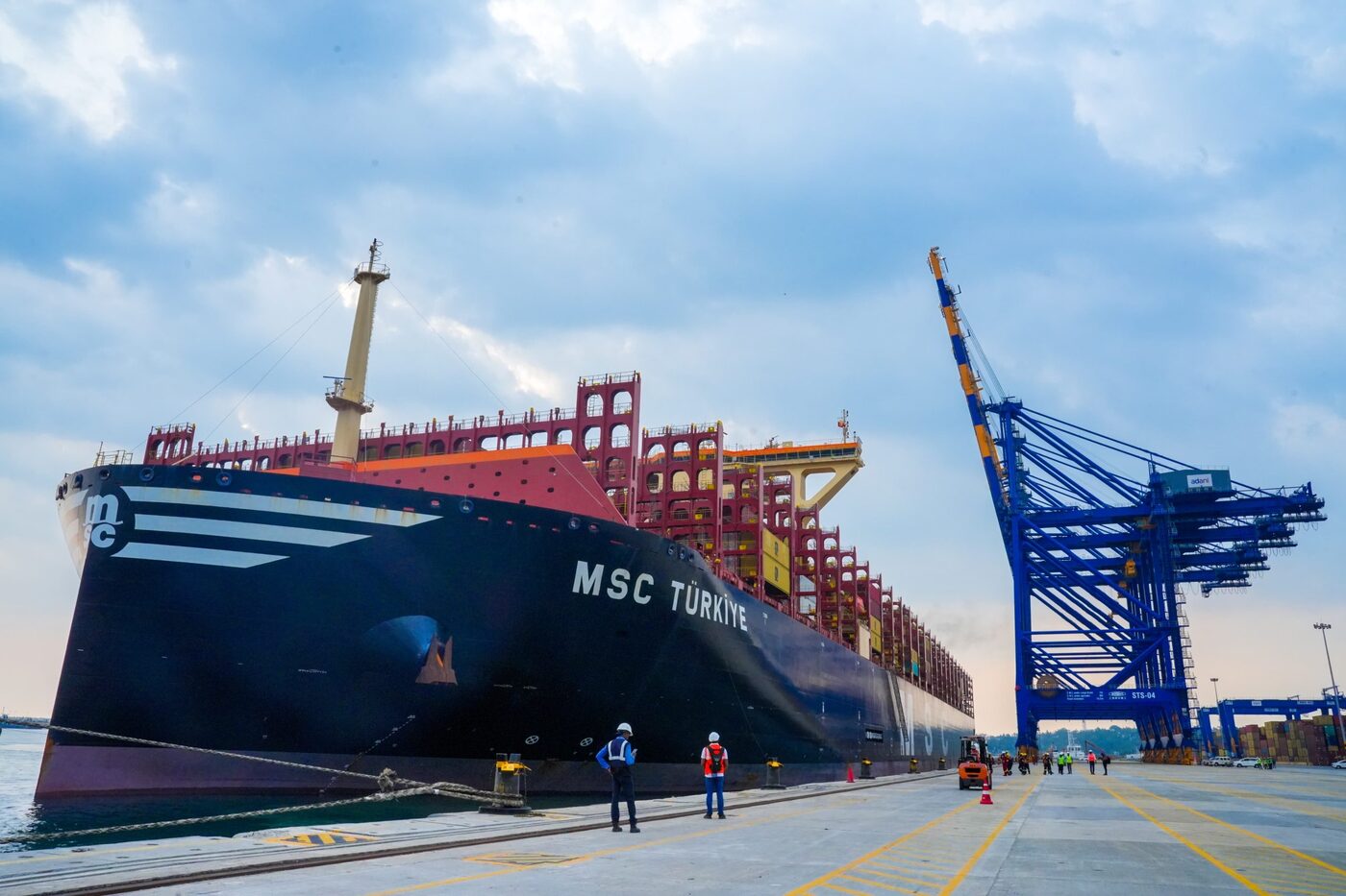 MSC Turkiye docking at Vizhinjam Port.